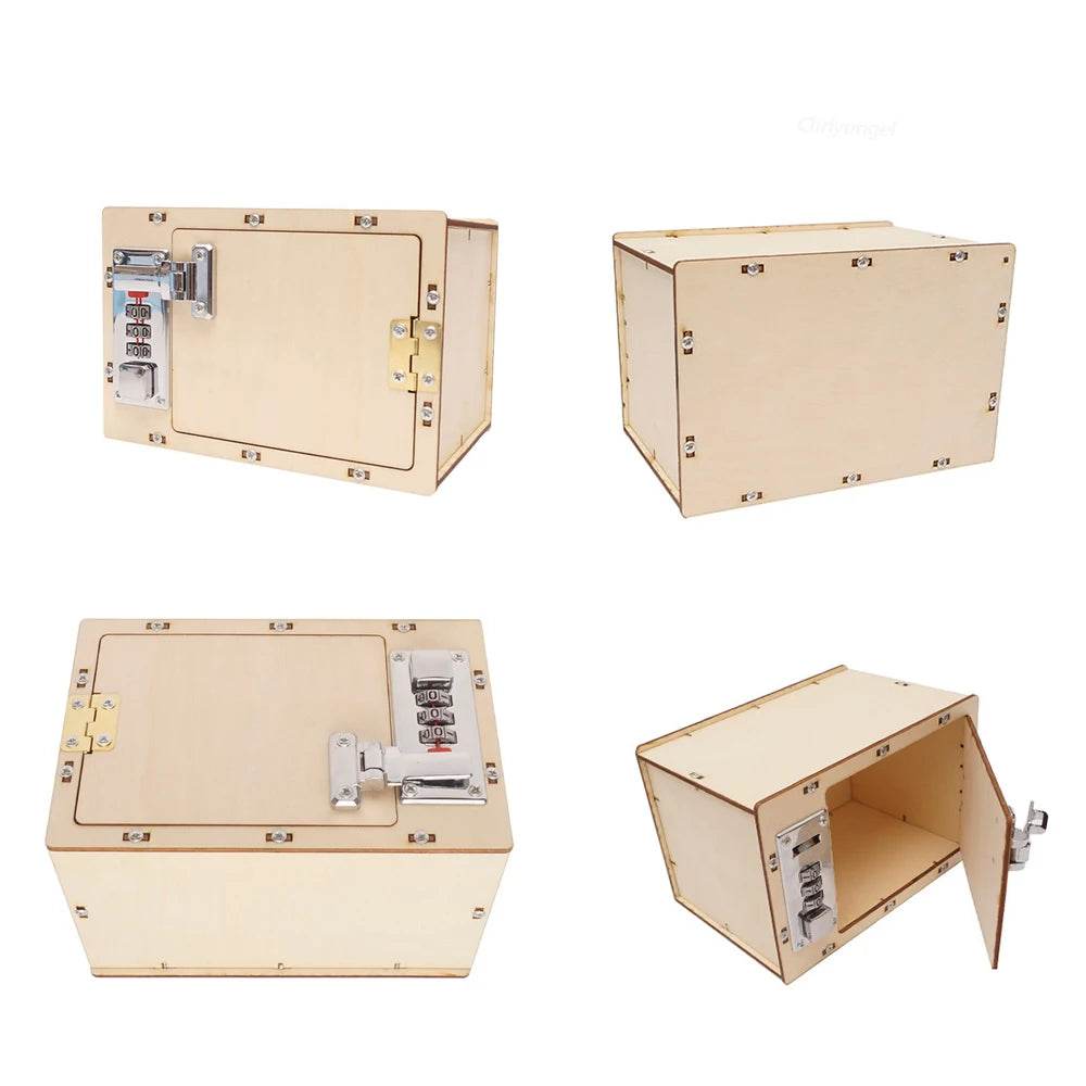 DIY Wooden Password Box for Kids Assembling Code Box Science School Projects Experiment Kits Science Toys STEM Educational Toys - ToylandEU