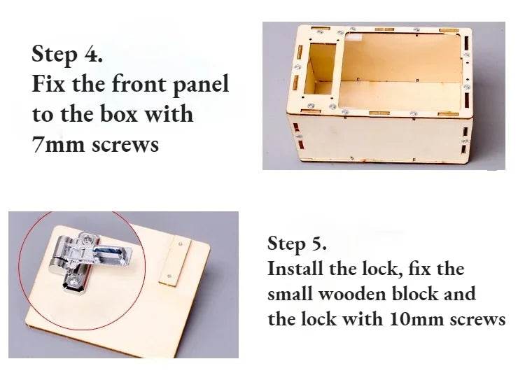 DIY Wooden Password Box for Kids Assembling Code Box Science School Projects Experiment Kits Science Toys STEM Educational Toys - ToylandEU