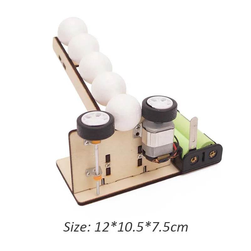 DIY Wooden Puzzle Pitching Machine STEM Toys Technologia Science Experimental Tool Kit Learning Education Games for Kids - ToylandEU