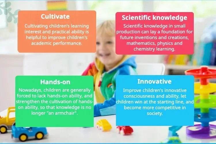 DIY Wooden Remote Control Car Wooden Four Wheel Drive Racing Assembling Science Experiment Kits KIDS STEM Educational Toy - ToylandEU