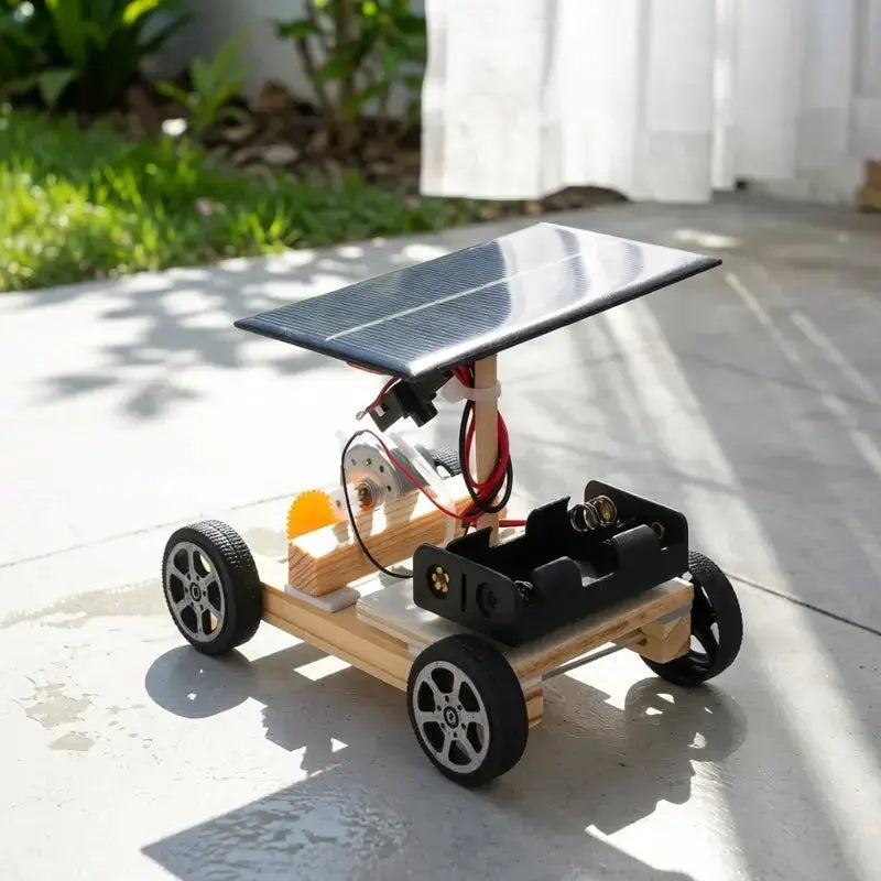 DIY Wooden Solar Car Kit For Kids STEM Learning Experience - ToylandEU