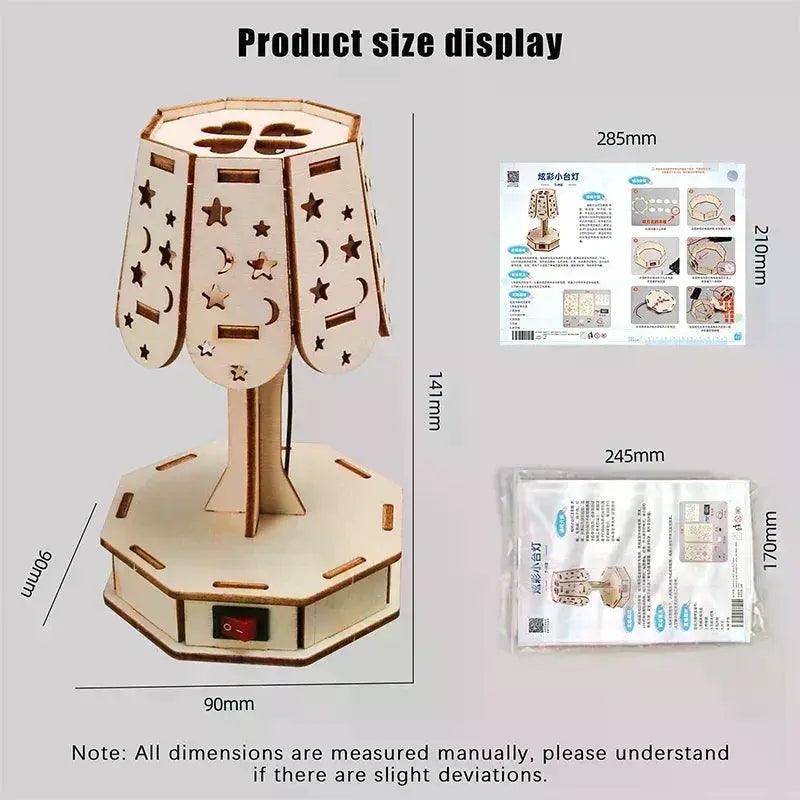  DIY Wooden Table Lamp Kit For Kids STEM Puzzle -  ToylandEU™