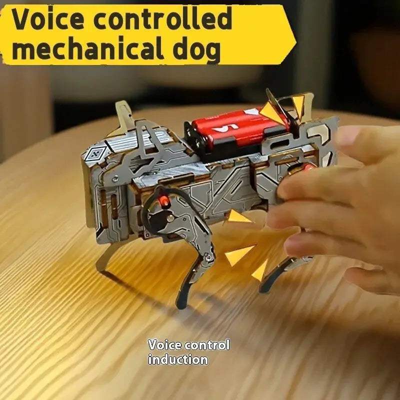 DIY Wooden Voice Controlled Mechanical Dog STEM Kit For Learning - ToylandEU