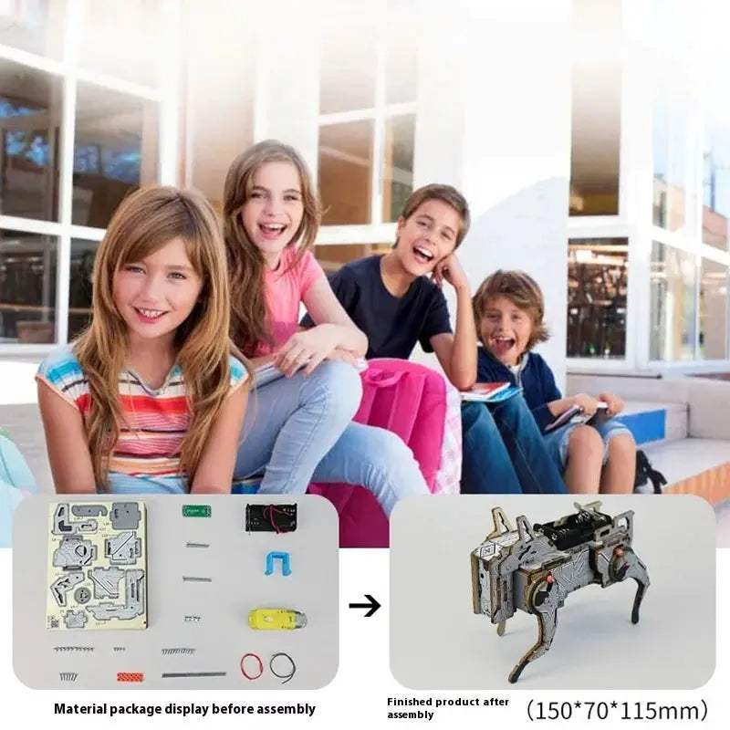 DIY Wooden Voice Controlled Mechanical Dog STEM Kit For Learning - ToylandEU