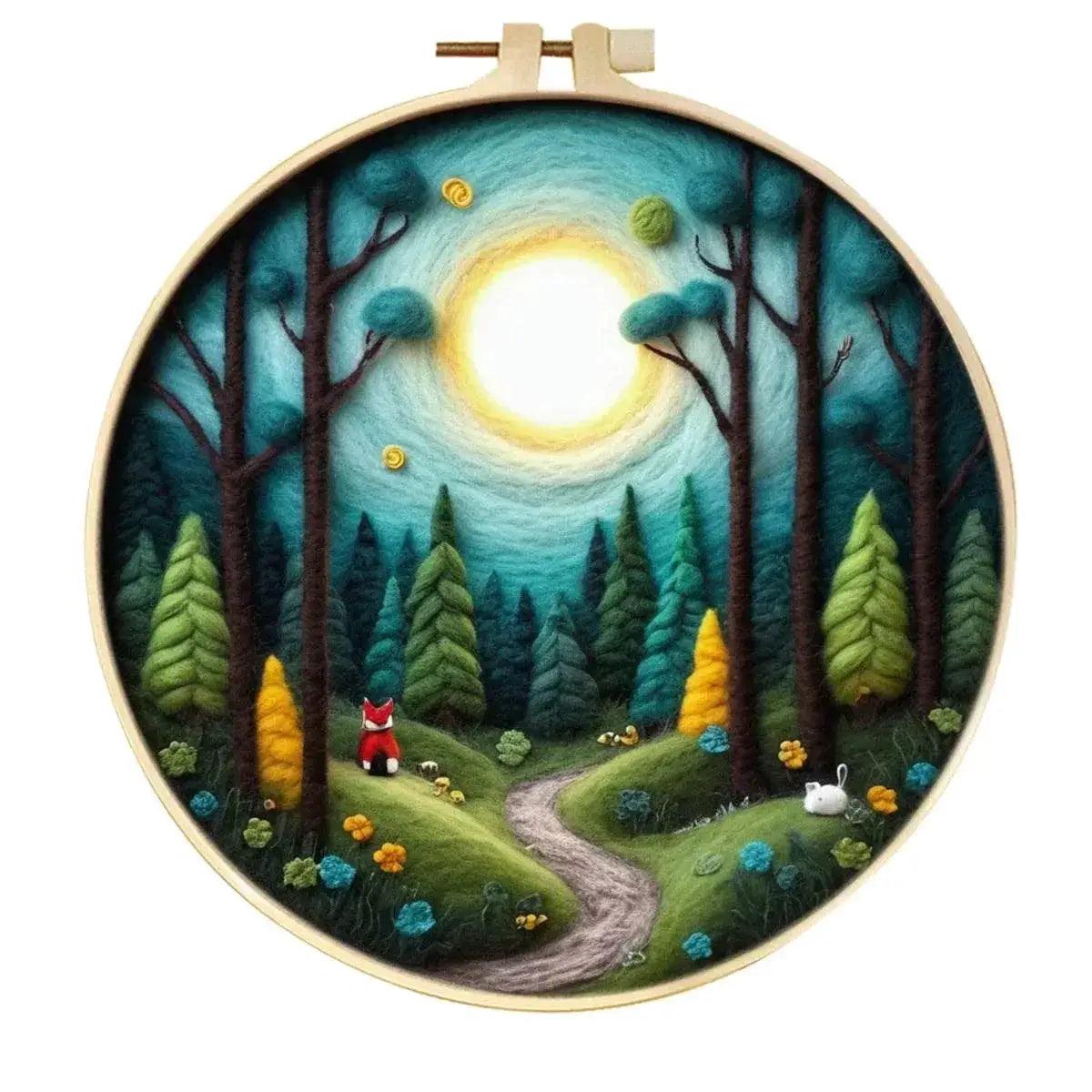  DIY Wool Needle Felting Painting Kit Night Sky Scenery Handmade Needle Picture Craft Home Decor -  ToylandEU™