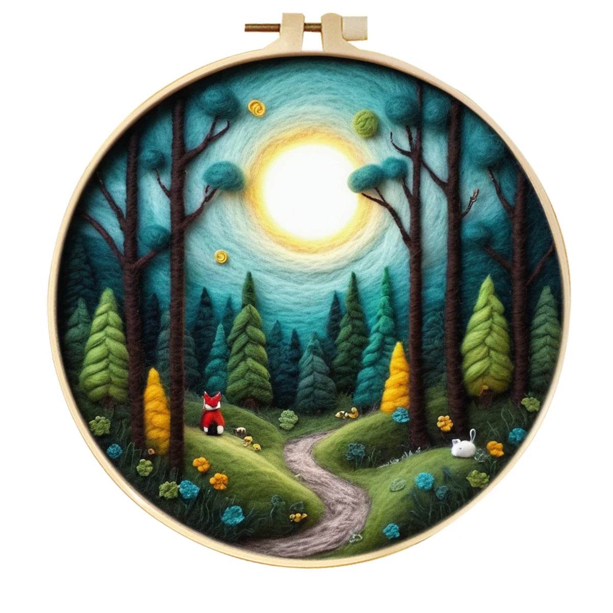 DIY Wool Needle Felting Painting Kit Night Sky Scenery Handmade Needle Picture Craft Home Decor - ToylandEU