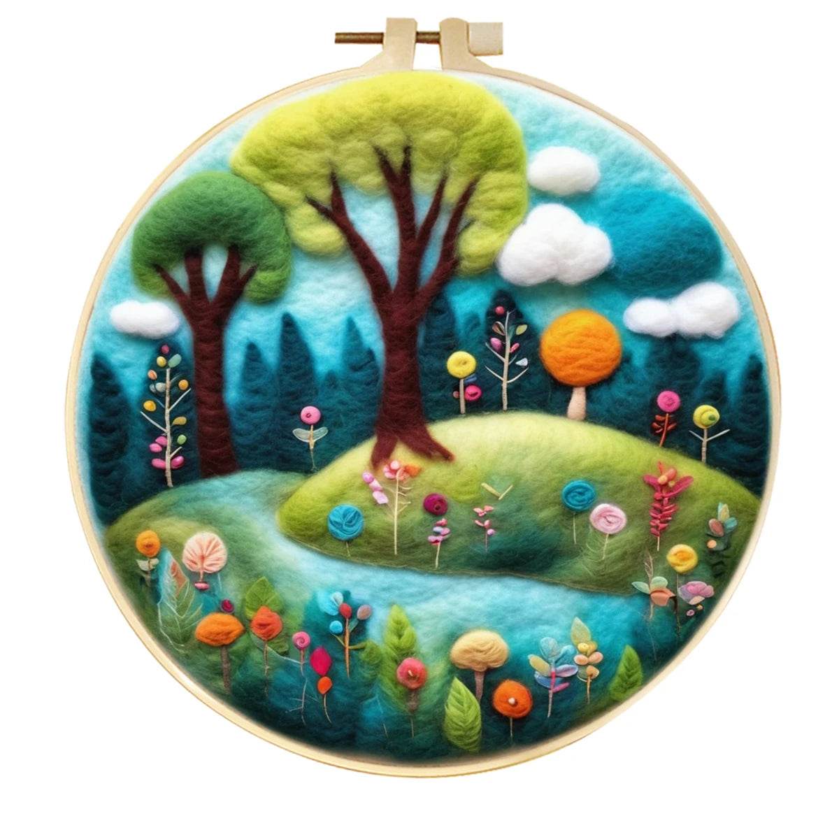 DIY Wool Needle Felting Painting Kit Night Sky Scenery Handmade Needle Picture Craft Home Decor - ToylandEU