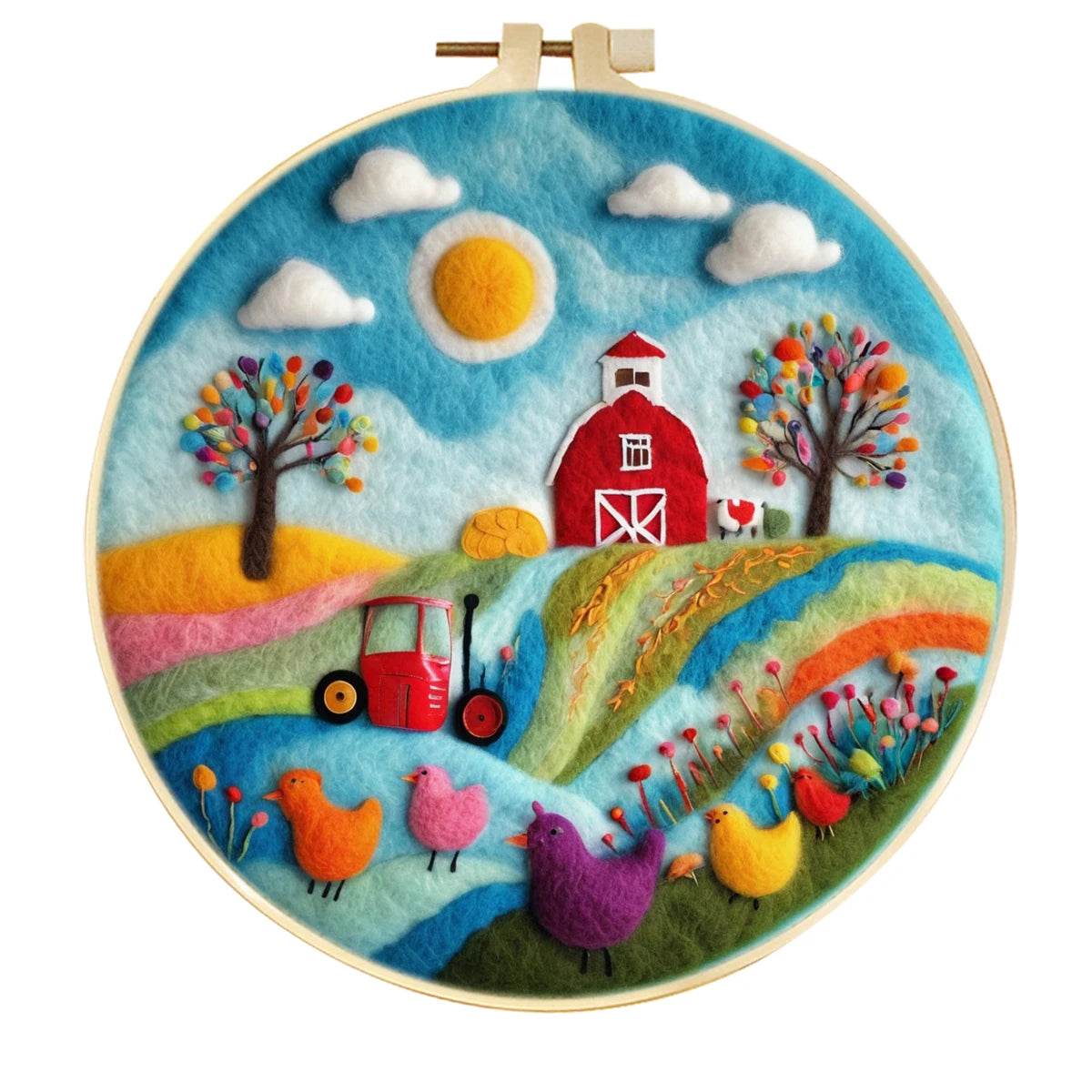 DIY Wool Needle Felting Painting Kit Night Sky Scenery Handmade Needle Picture Craft Home Decor - ToylandEU