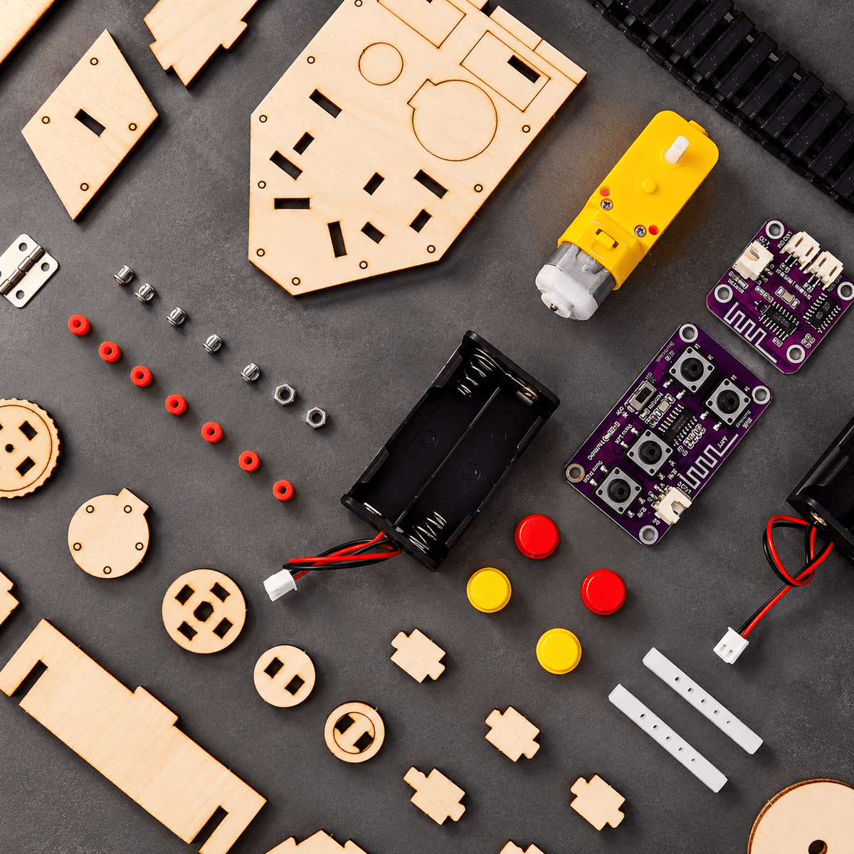 DIY RC Tank Cam Kit | Phone Camera Mount | Wooden Tracked Robot | Kids STEM