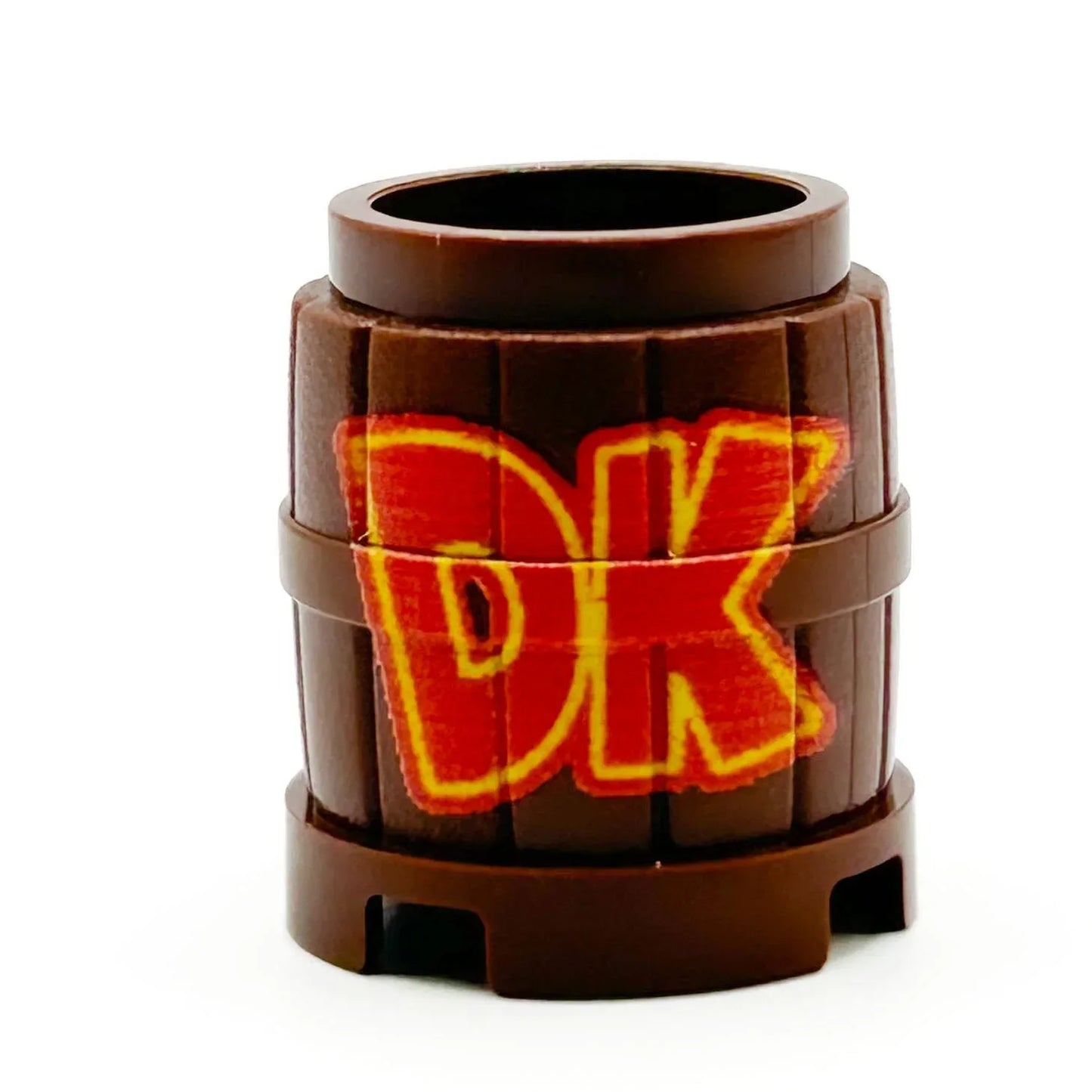 DK Barrel LEGO Tile With Retro Arcade Logo For Minifigs - ToylandEU