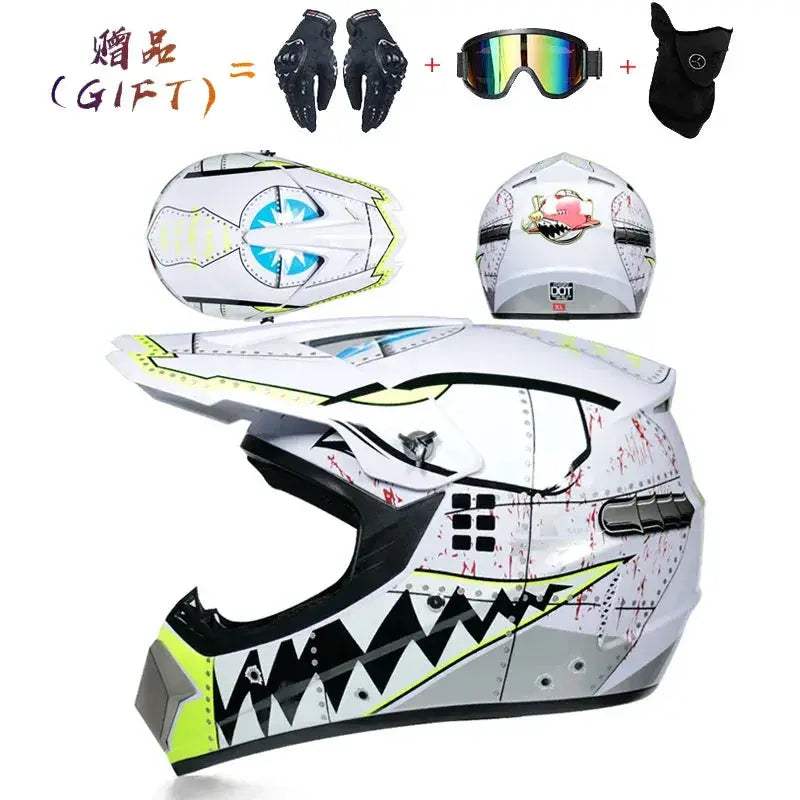 DOT Certified Motocross Helmet Lightweight Shell 1kg - ToylandEU
