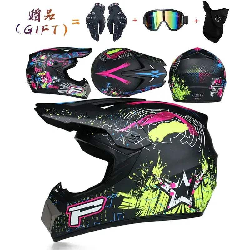 DOT Certified Motocross Helmet Lightweight Shell 1kg - ToylandEU