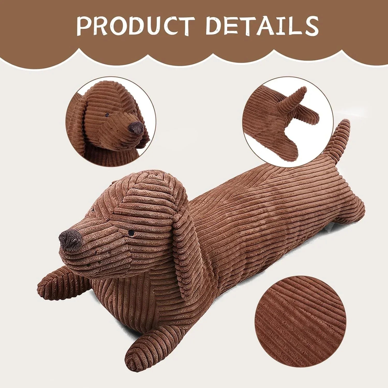 Dachshund Plush Body Pillow Toy Soft And Cuddly For Kids - ToylandEU