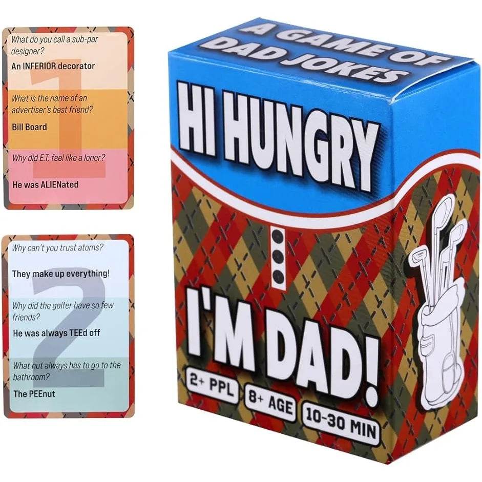 Dad Jokes Galore: HI Hungry… I'm DAD Card Game for Family Fun, Perfect Gift for Fathers with 594 Hilarious Jokes - ToylandEU