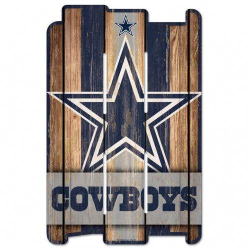 Dallas Cowboys 11x17 Wood Fence Style Sign Whitewashed - ToylandEU