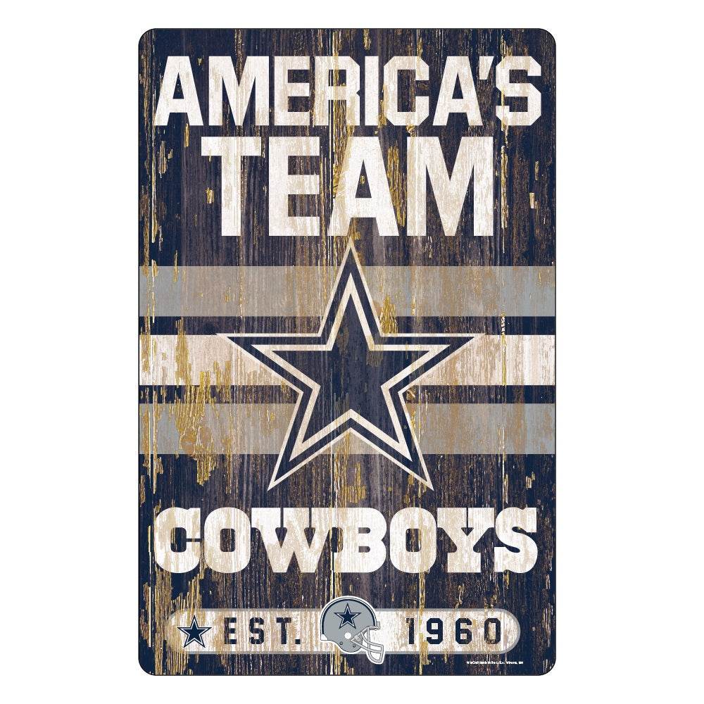 Dallas Cowboys 11x17 Wood Slogan Sign for Fans Home Decor - ToylandEU