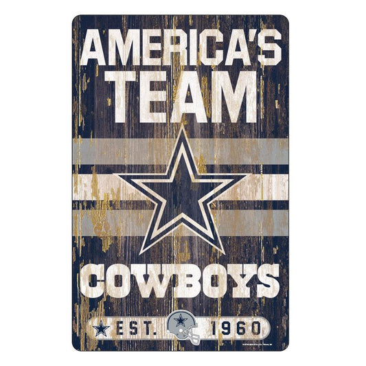 Dallas Cowboys 11x17 Wood Slogan Sign for Fans Home Decor - ToylandEU