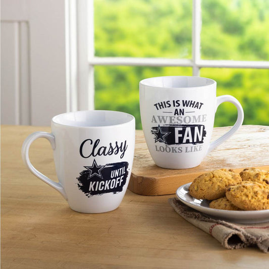 Dallas Cowboys 17oz Ceramic Mug Set With Gift Box Two Pack - ToylandEU