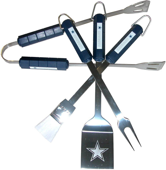 Dallas Cowboys BBQ Utensil Set 4 Piece Stainless Steel - ToylandEU