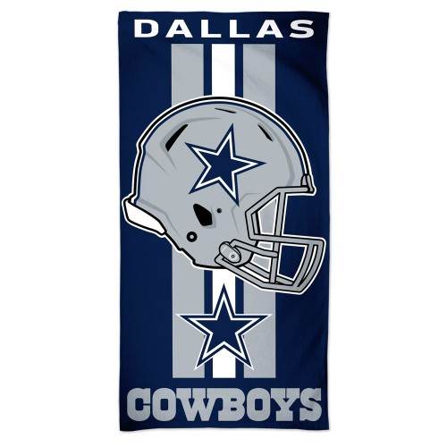 Dallas Cowboys Beach Towel 30x60 Velour Front Cotton - ToylandEU