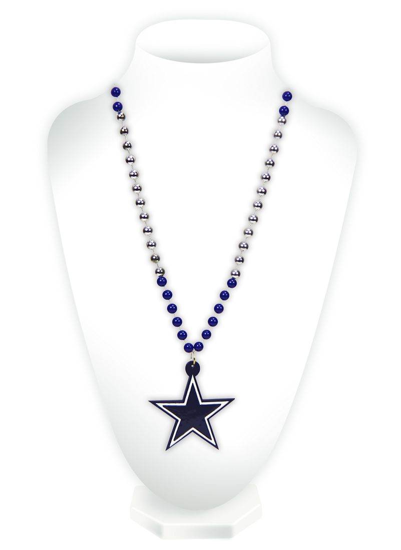 Dallas Cowboys Beads with Medallion Mardi Gras Style - ToylandEU