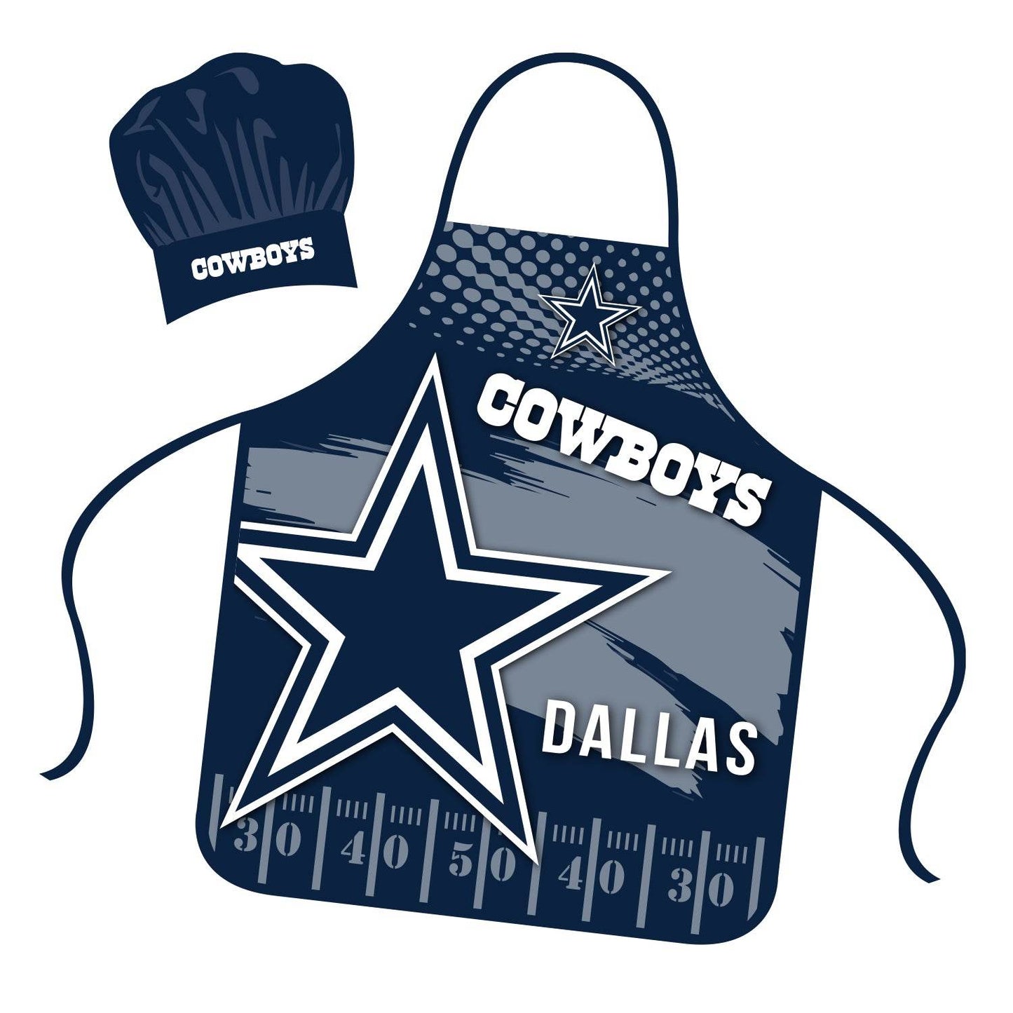 Dallas Cowboys Chef Hat and Apron Set Officially Licensed - ToylandEU
