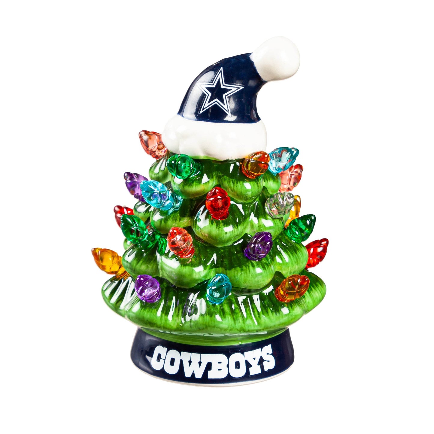 Dallas Cowboys Christmas Tree LED Tabletop Decor 4 Inch - ToylandEU
