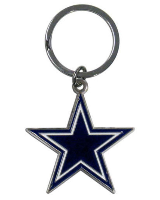 Dallas Cowboys Chrome Logo Cut Keychain - ToylandEU