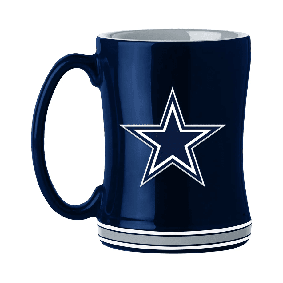 Dallas Cowboys Coffee Mug 14oz Sculpted Relief Team Color - ToylandEU