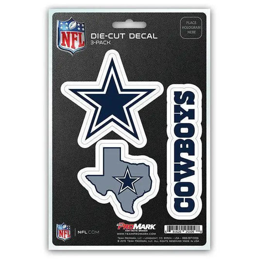  Dallas Cowboys Decal Die Cut 3 Pack Premium Clear Vinyl UV -  ToylandEU™