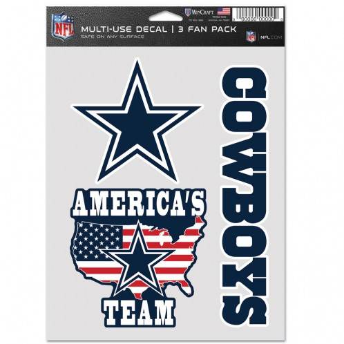 Dallas Cowboys Decal Pack 3 Designs for Indoor Outdoor Use - ToylandEU