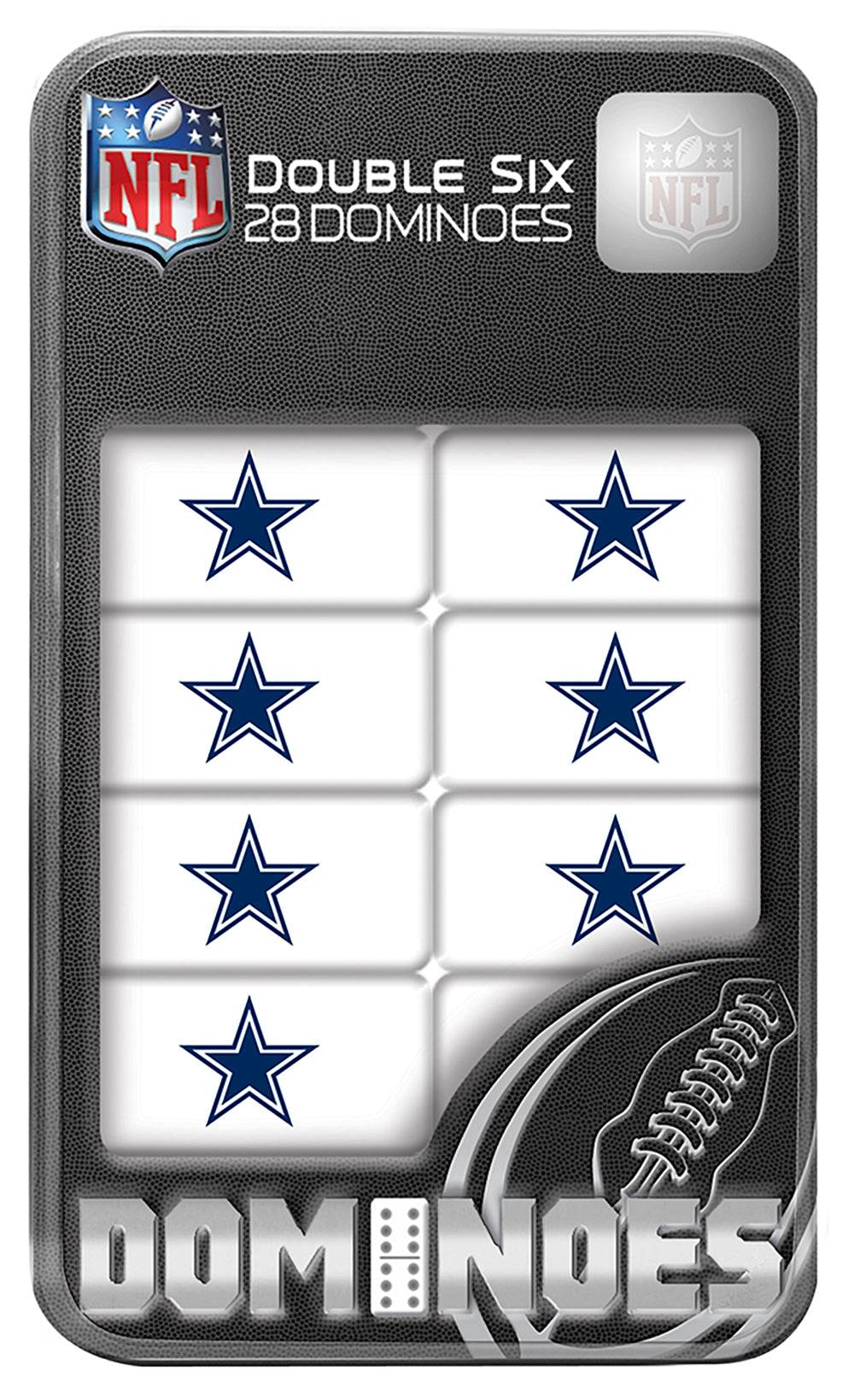 Dallas Cowboys Dominoes Set Collectible Tin Box 28 Dominoes - ToylandEU