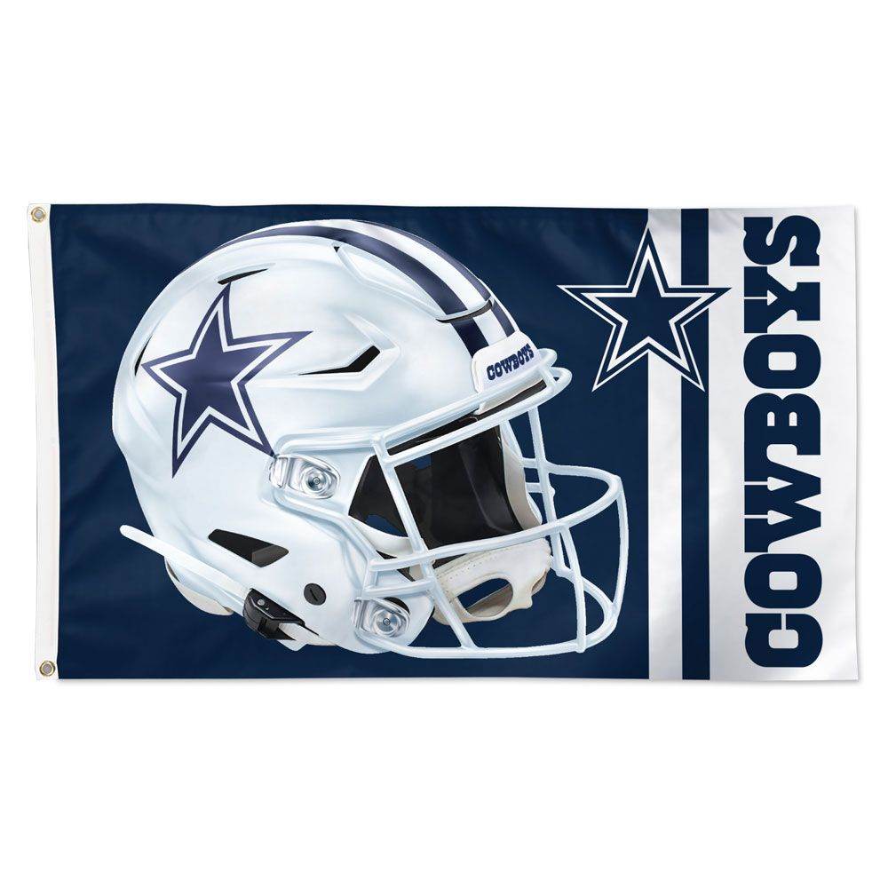 Dallas Cowboys Flag 3x5 Deluxe White Helmet Flag Premium - ToylandEU