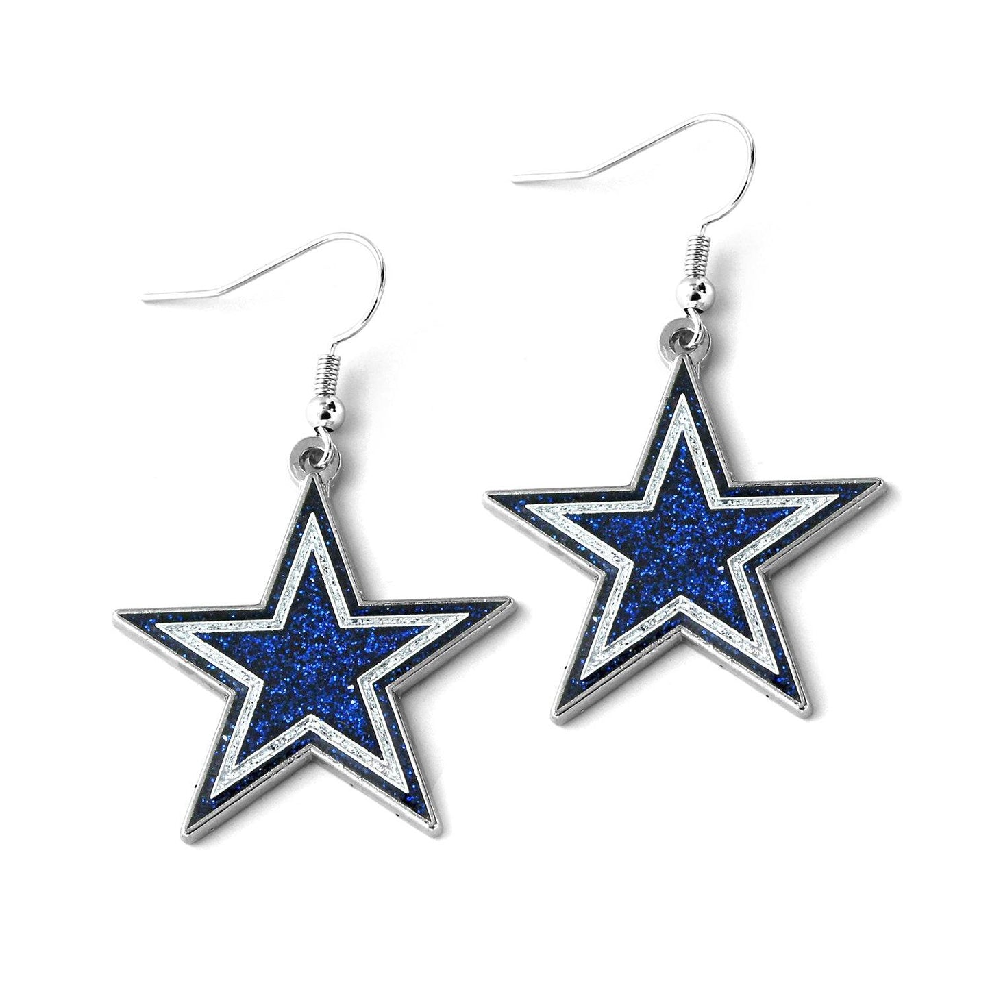 Dallas Cowboys Glitter Dazzle Earrings Team Color Jewelry - ToylandEU