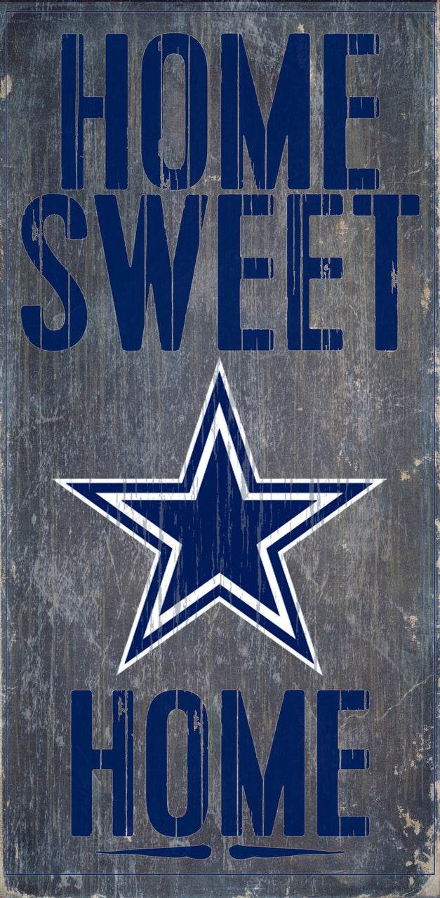 Dallas Cowboys Home Sweet Home Wood Sign 6x12 Inch Decor - ToylandEU