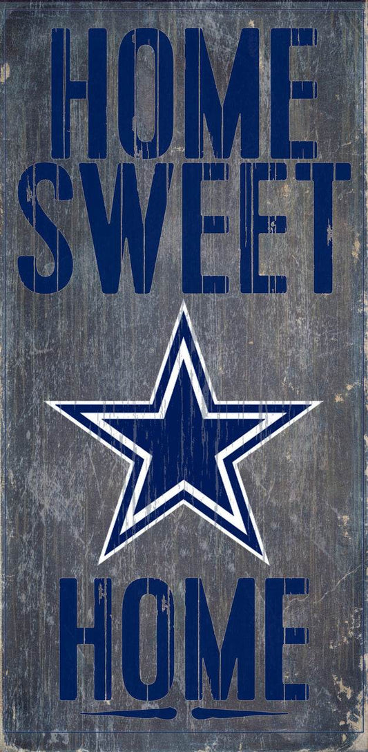 Dallas Cowboys Home Sweet Home Wood Sign 6x12 Inch Decor - ToylandEU