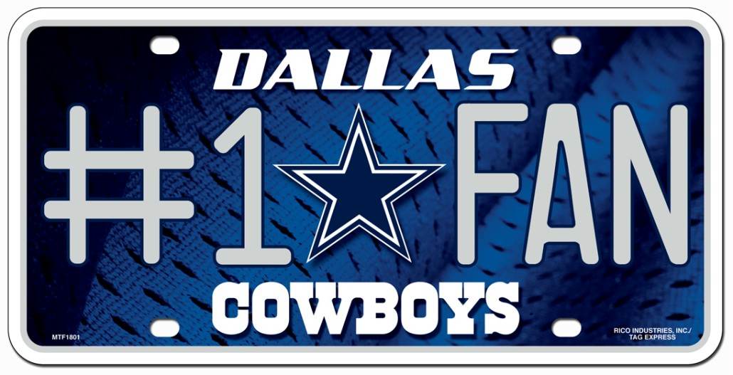 Dallas Cowboys License Plate #1 Fan - ToylandEU