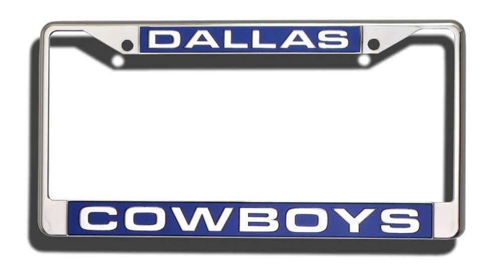Dallas Cowboys License Plate Frame Laser Cut Chrome - ToylandEU