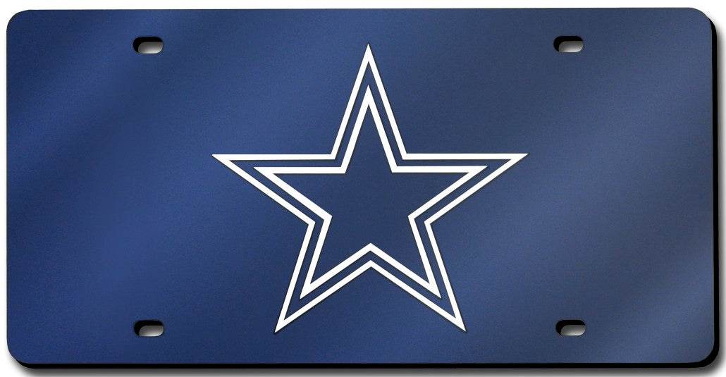 Dallas Cowboys License Plate Laser Cut Navy - ToylandEU