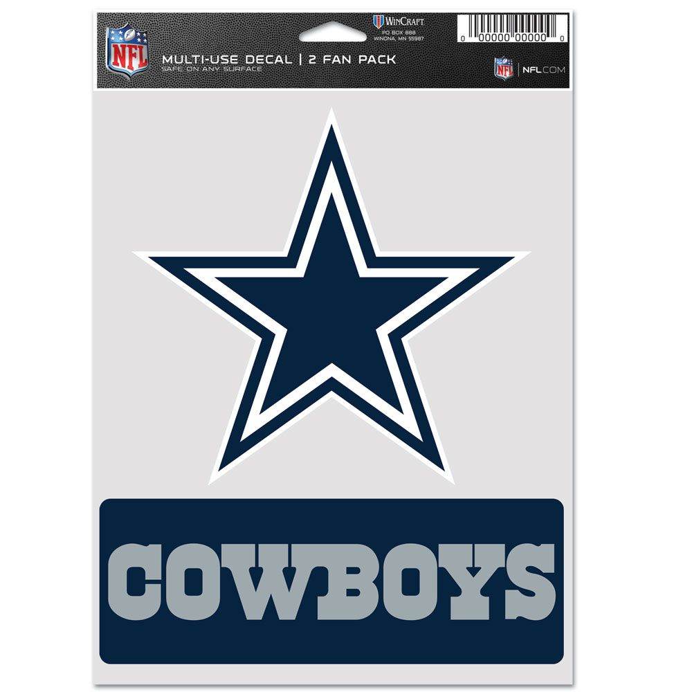 Dallas Cowboys Made In USA Multi Use Decal 2 Pack Set - ToylandEU
