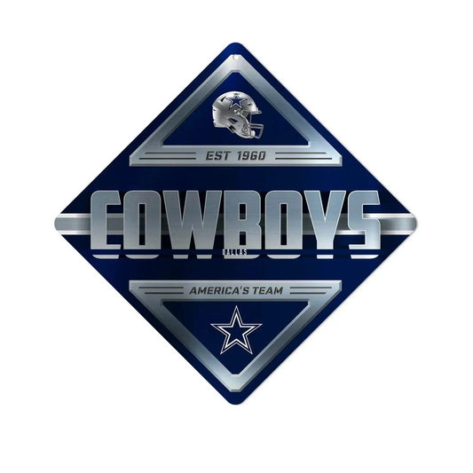  Dallas Cowboys Metal Diamond Shape Sign Wall Decor Vintage -  ToylandEU™