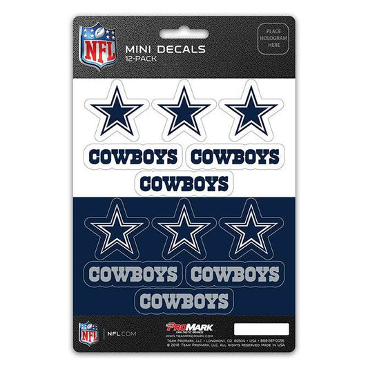 Dallas Cowboys Mini Decal Set 12 Pack Team Promark - ToylandEU