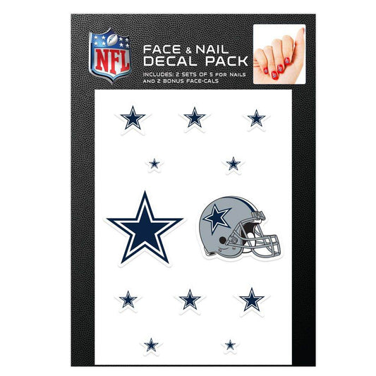 Dallas Cowboys Nail Cals And Face Cals Waterless Decals - ToylandEU