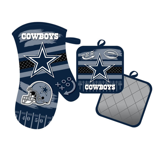 Dallas Cowboys Oven Mitt and Pot Holder Set Mojo Licensing - ToylandEU