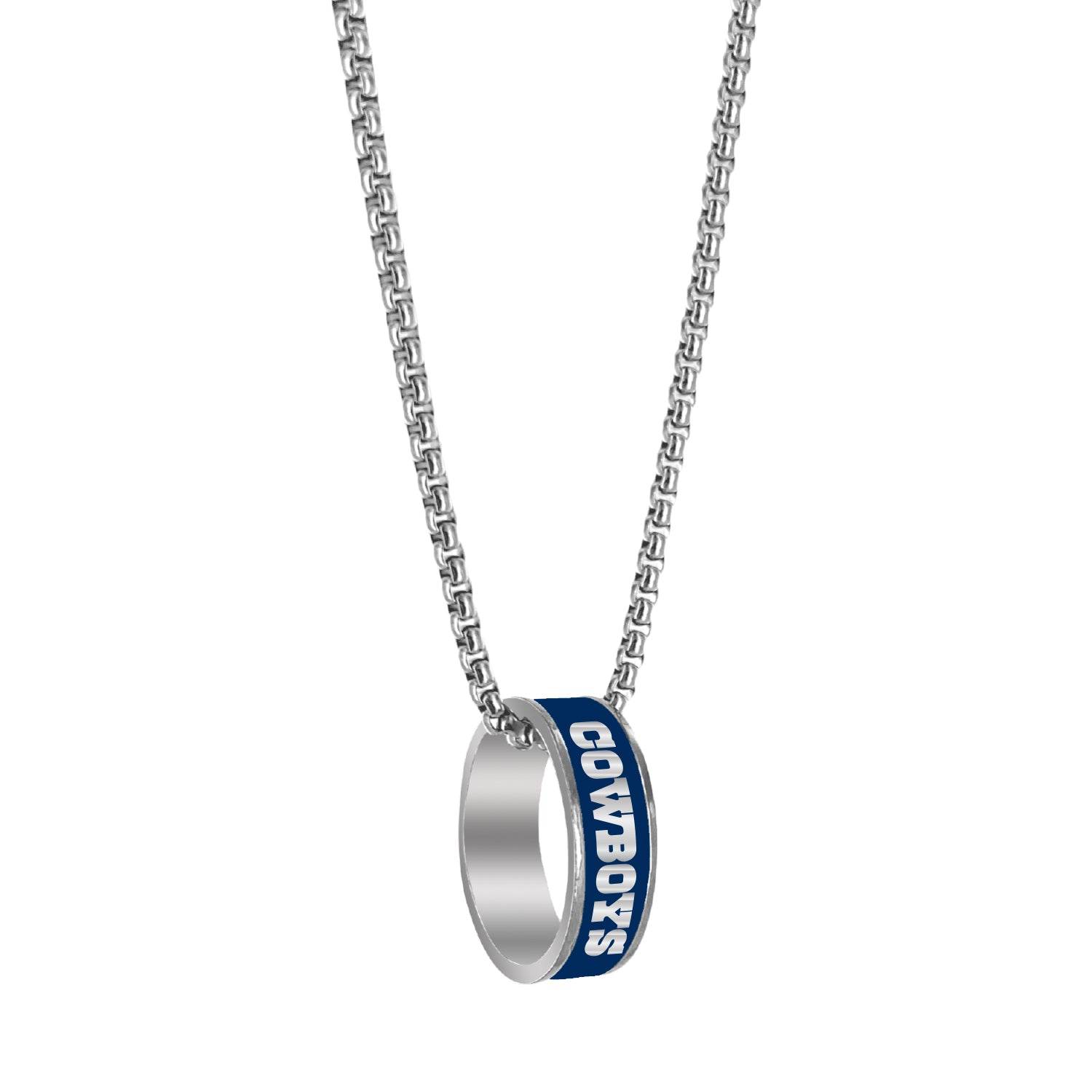 Dallas Cowboys Pendant Necklace Fashion Ring Silver - ToylandEU
