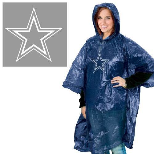 Dallas Cowboys Rain Poncho Lightweight One Size Fits Most - ToylandEU
