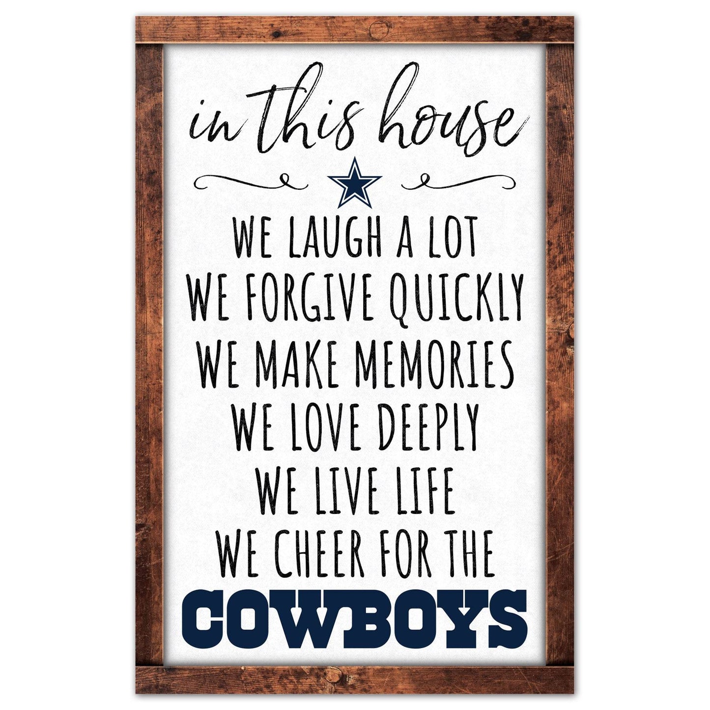 Dallas Cowboys Sign 11x17 Wood Wall Art Decor Piece - ToylandEU