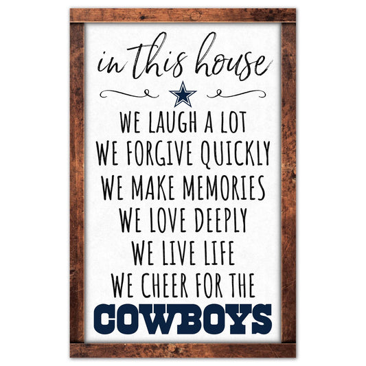 Dallas Cowboys Sign 11x17 Wood Wall Art Decor Piece - ToylandEU