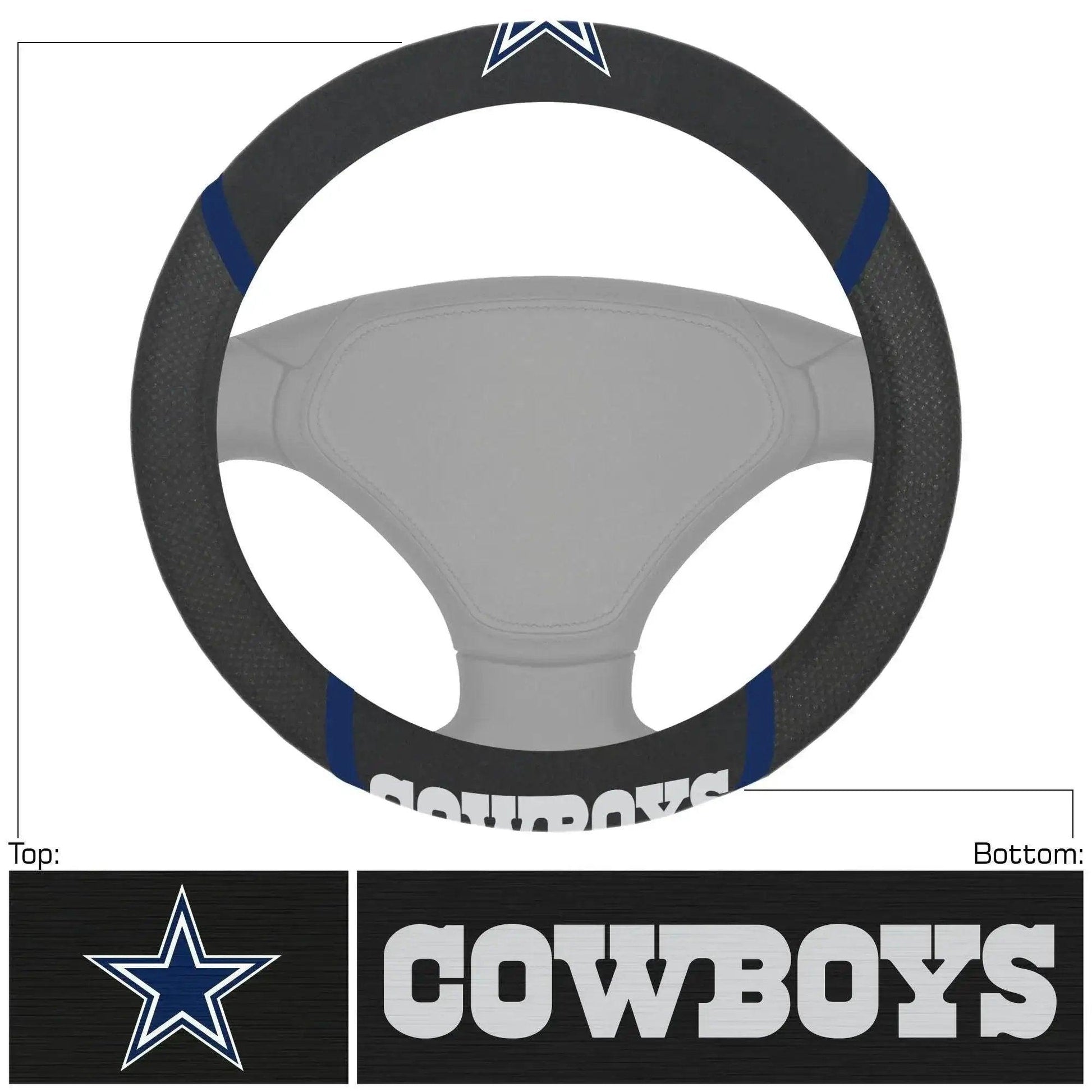  Dallas Cowboys Steering Wheel Cover Mesh and Stitched -  ToylandEU™