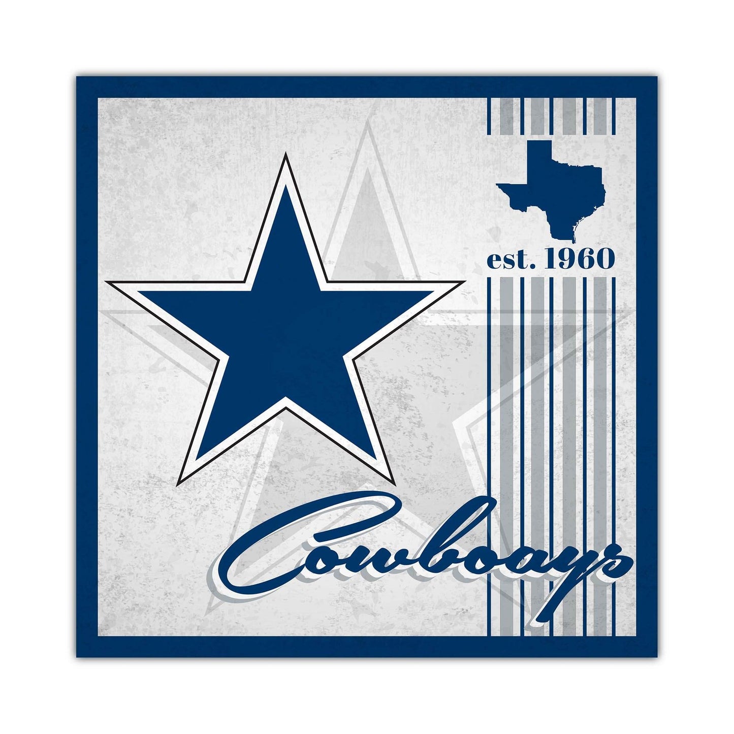 Dallas Cowboys Wood Sign 10x10 Album Design Wall Decor - ToylandEU